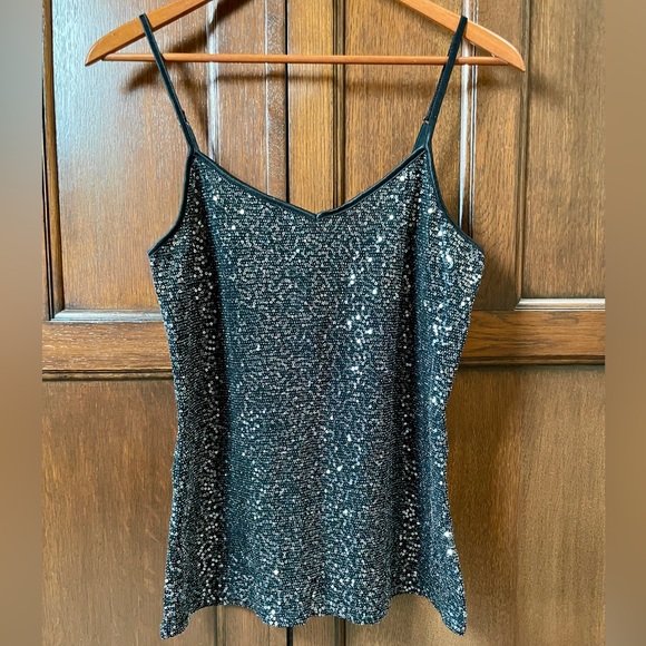 Silver Sequin Express Tank, M - Picture 1 of 3